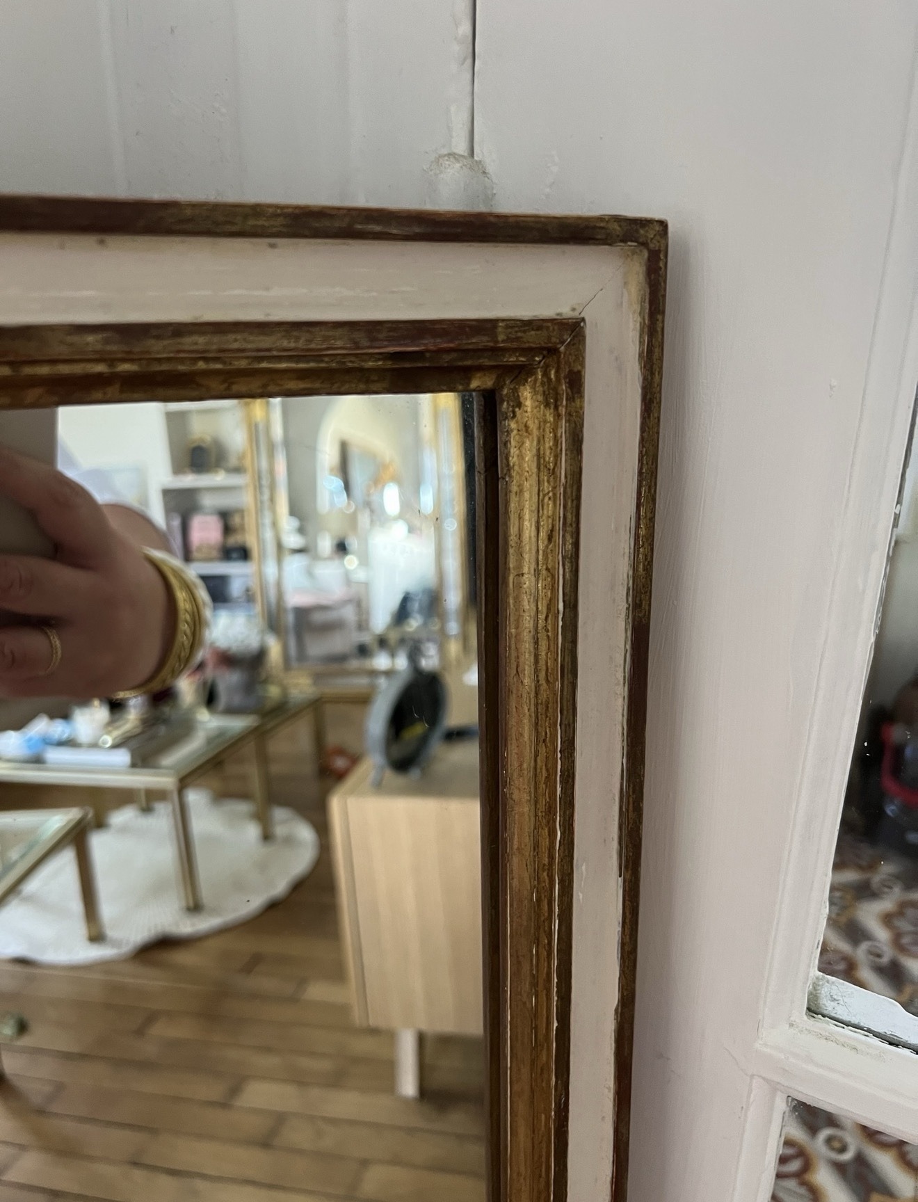 Miroir rectangulaire ancien – Image 3