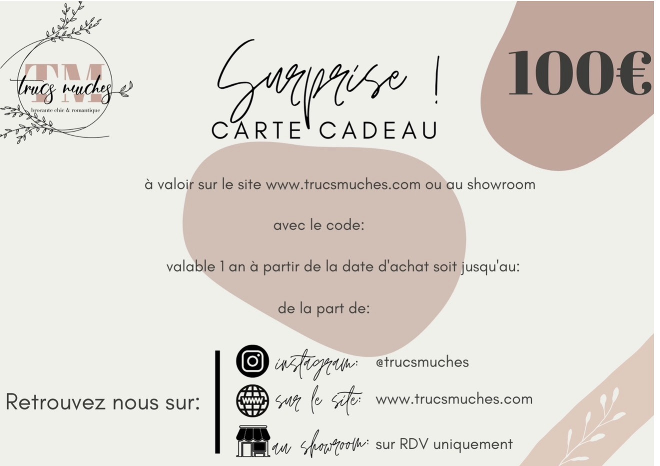 Carte cadeau 100€
