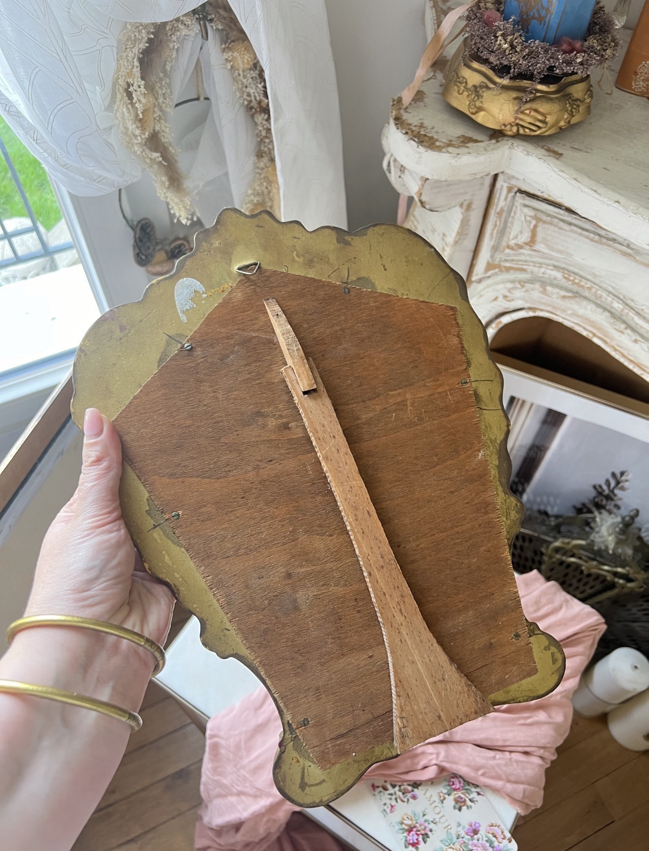 Miroir sur pied ancien – Image 3
