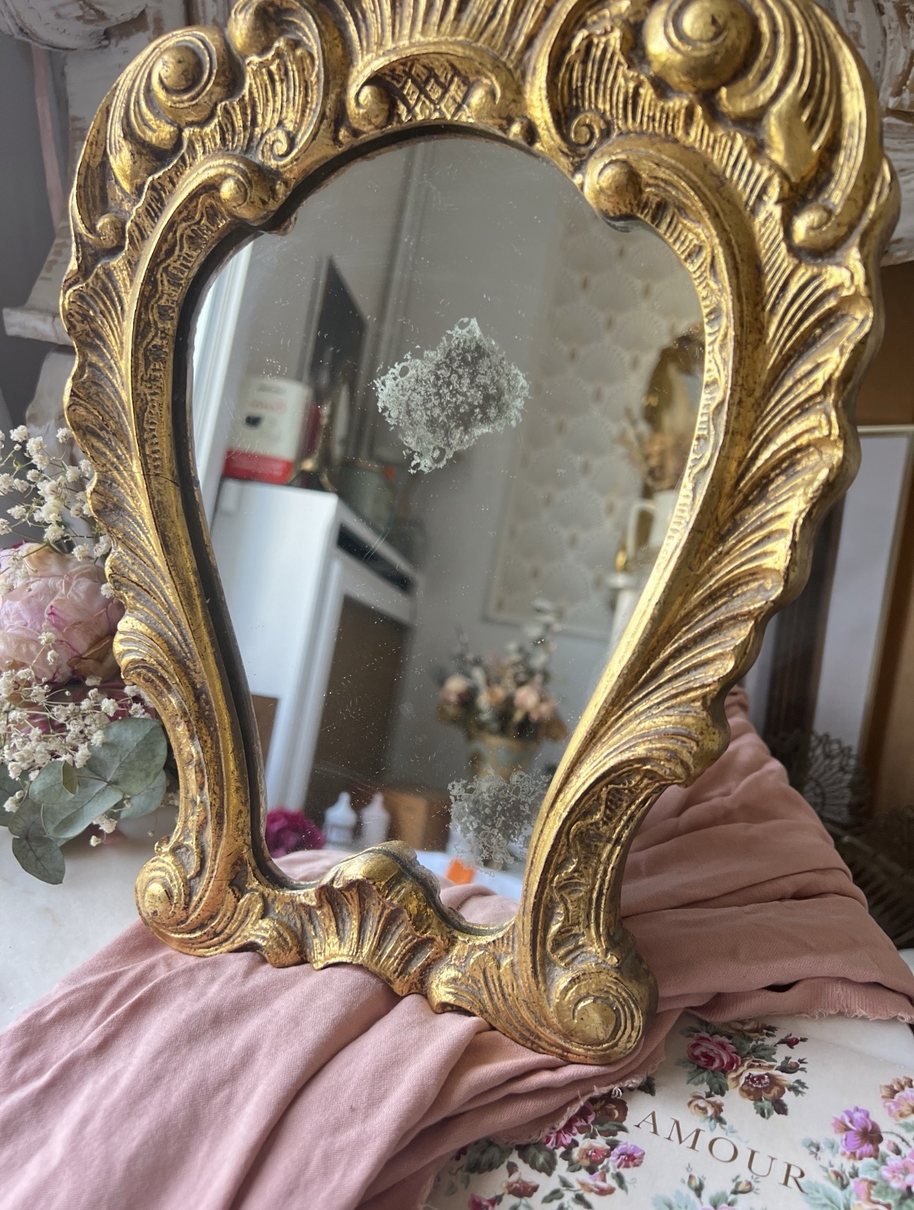 Miroir sur pied ancien – Image 2