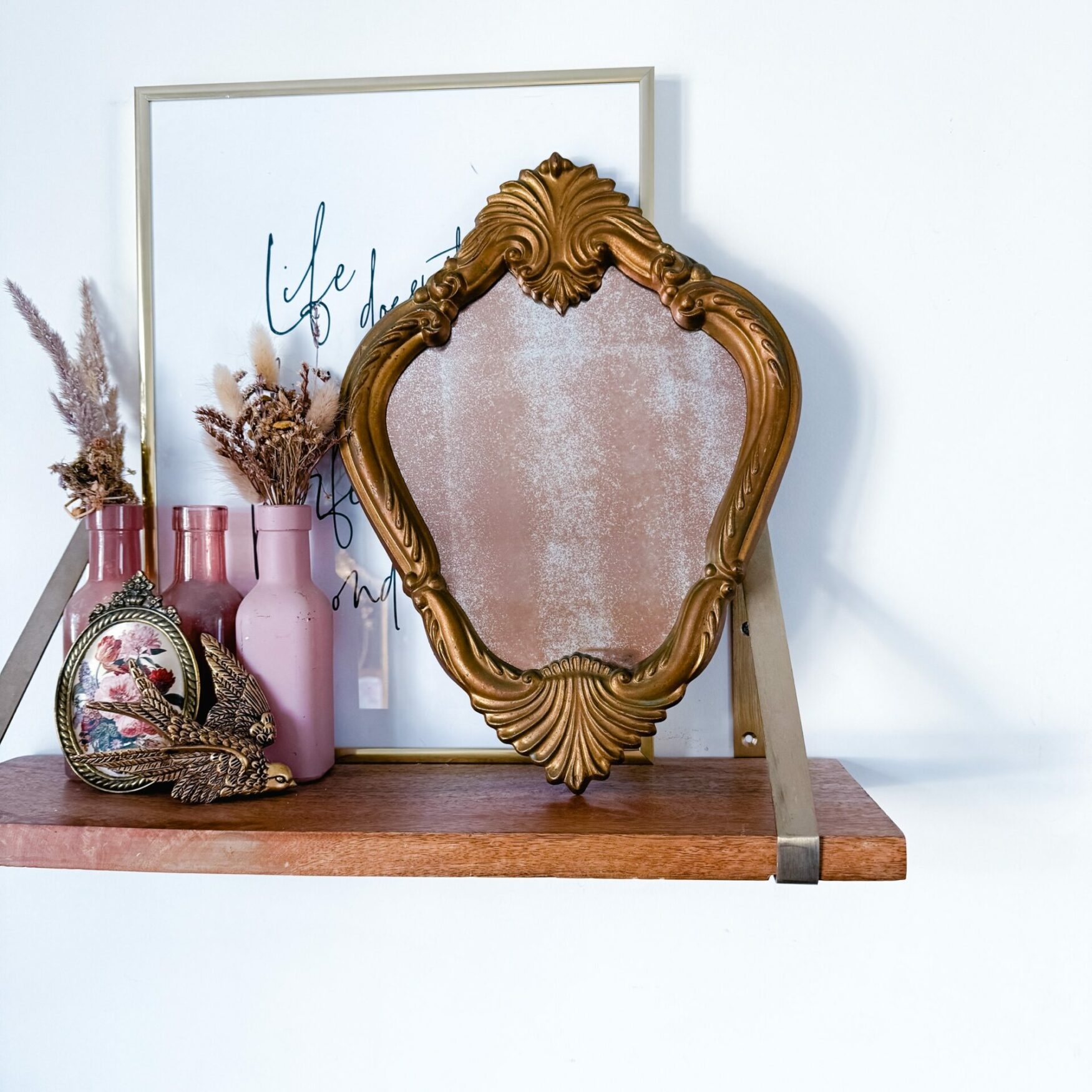 Miroir rocaille piqué