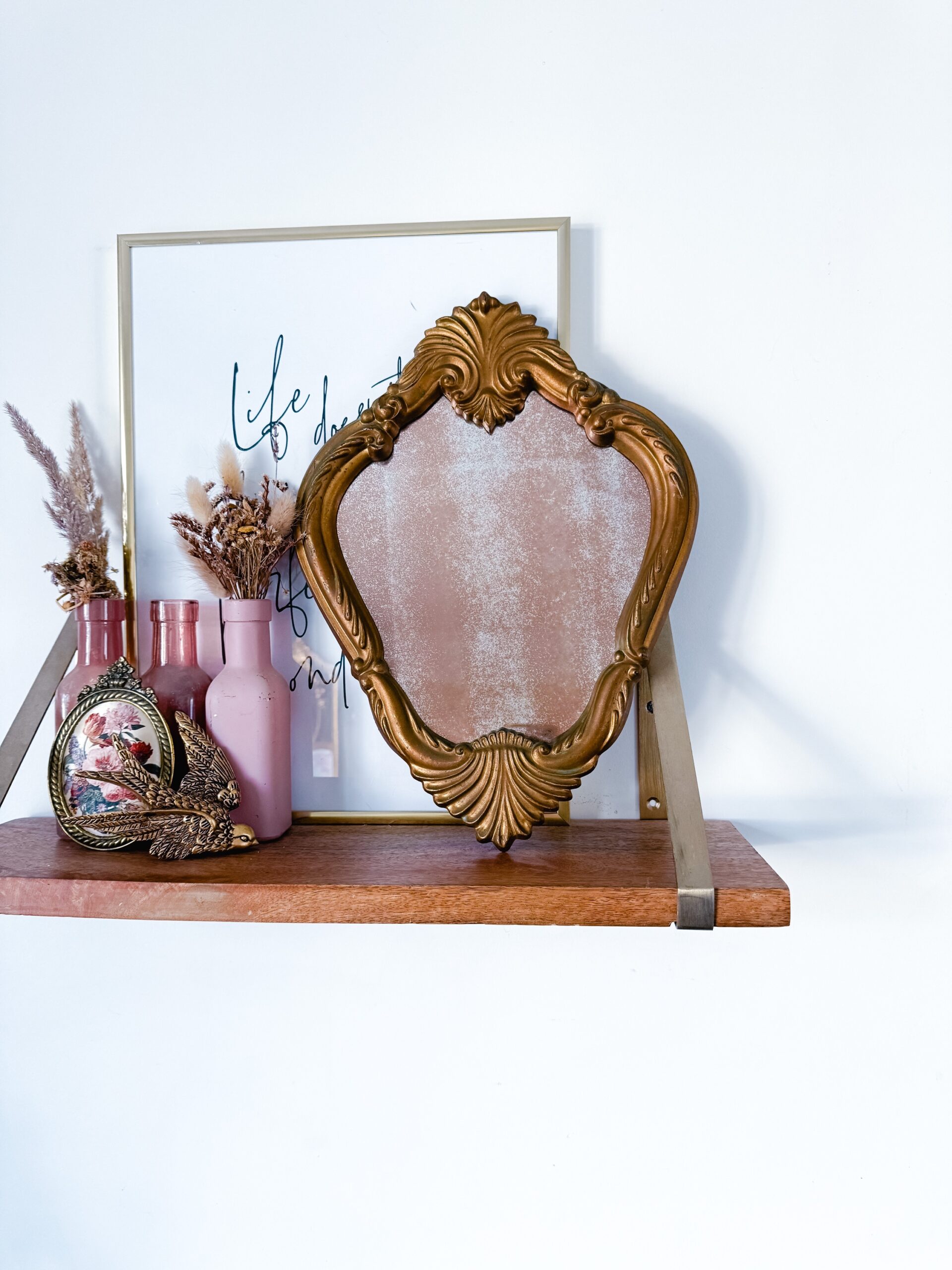 Miroir rocaille piqué