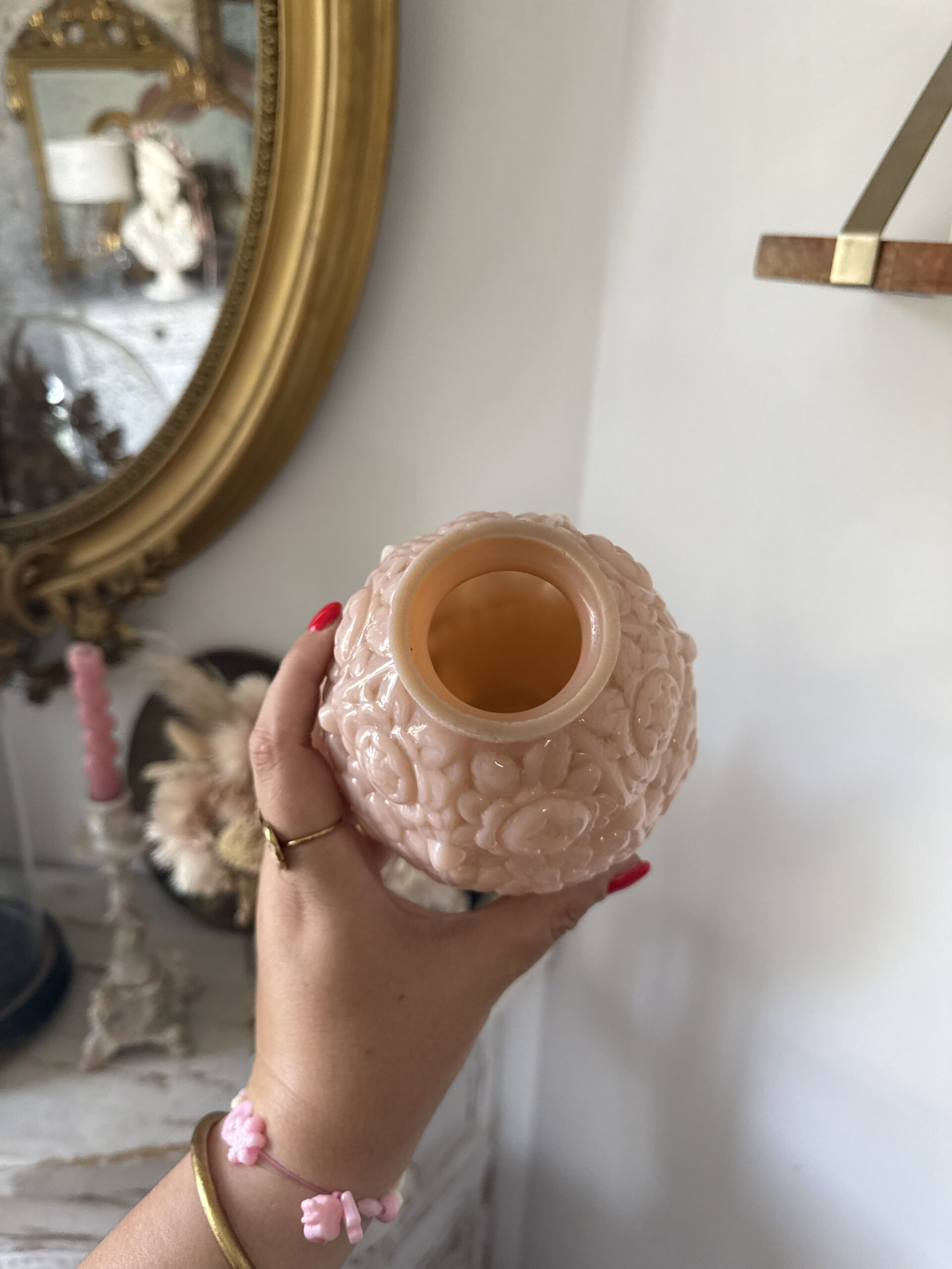 Vase opaline rose – Image 3