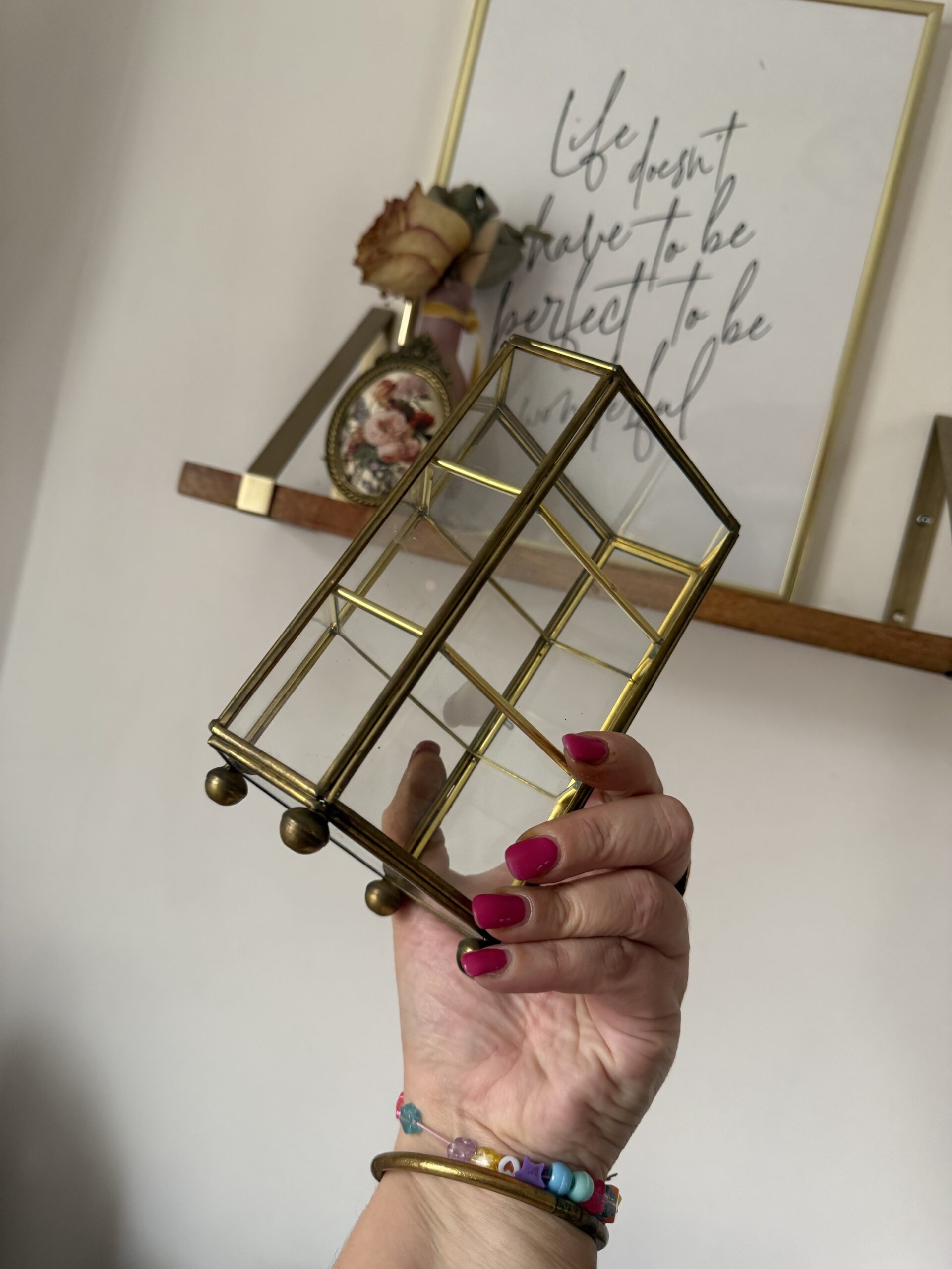 Vitrine verre et laiton – Image 3