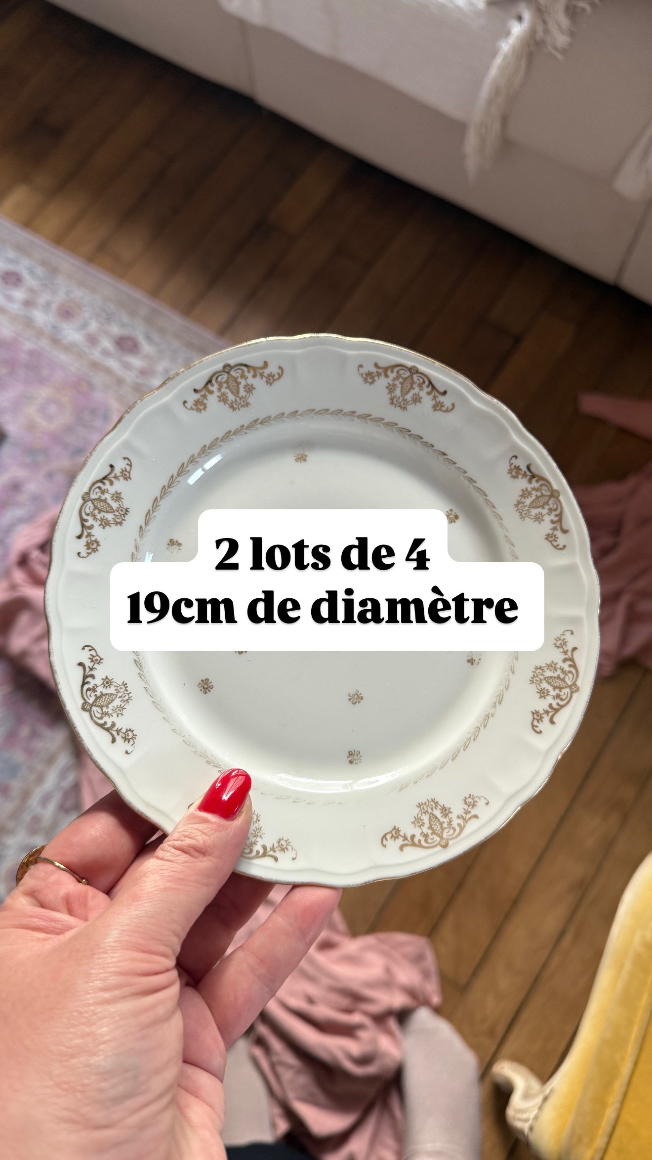4 assiettes à dessert Leontine – Image 2