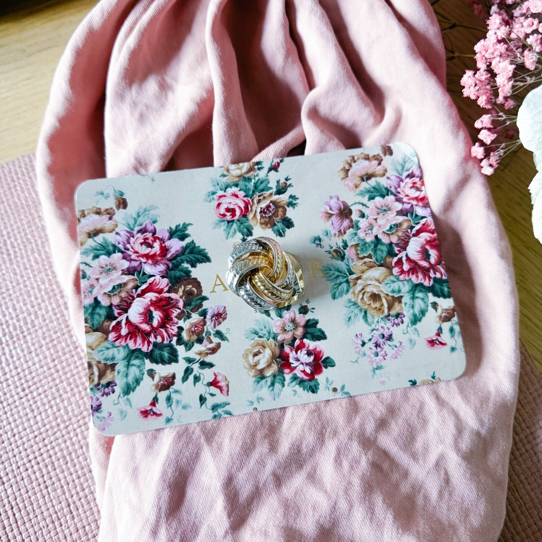 Pince foulard bicouleur