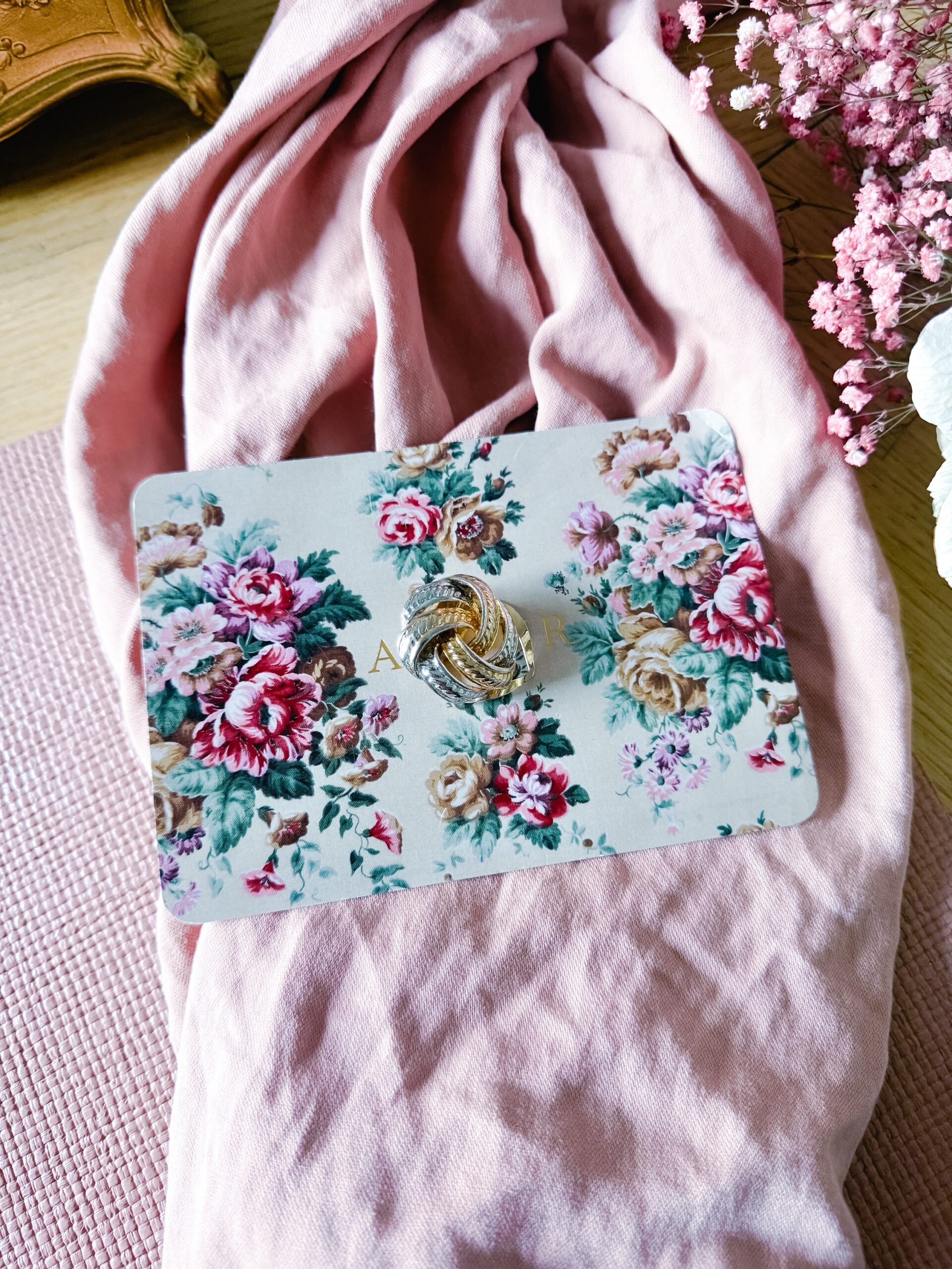 Pince foulard bicouleur
