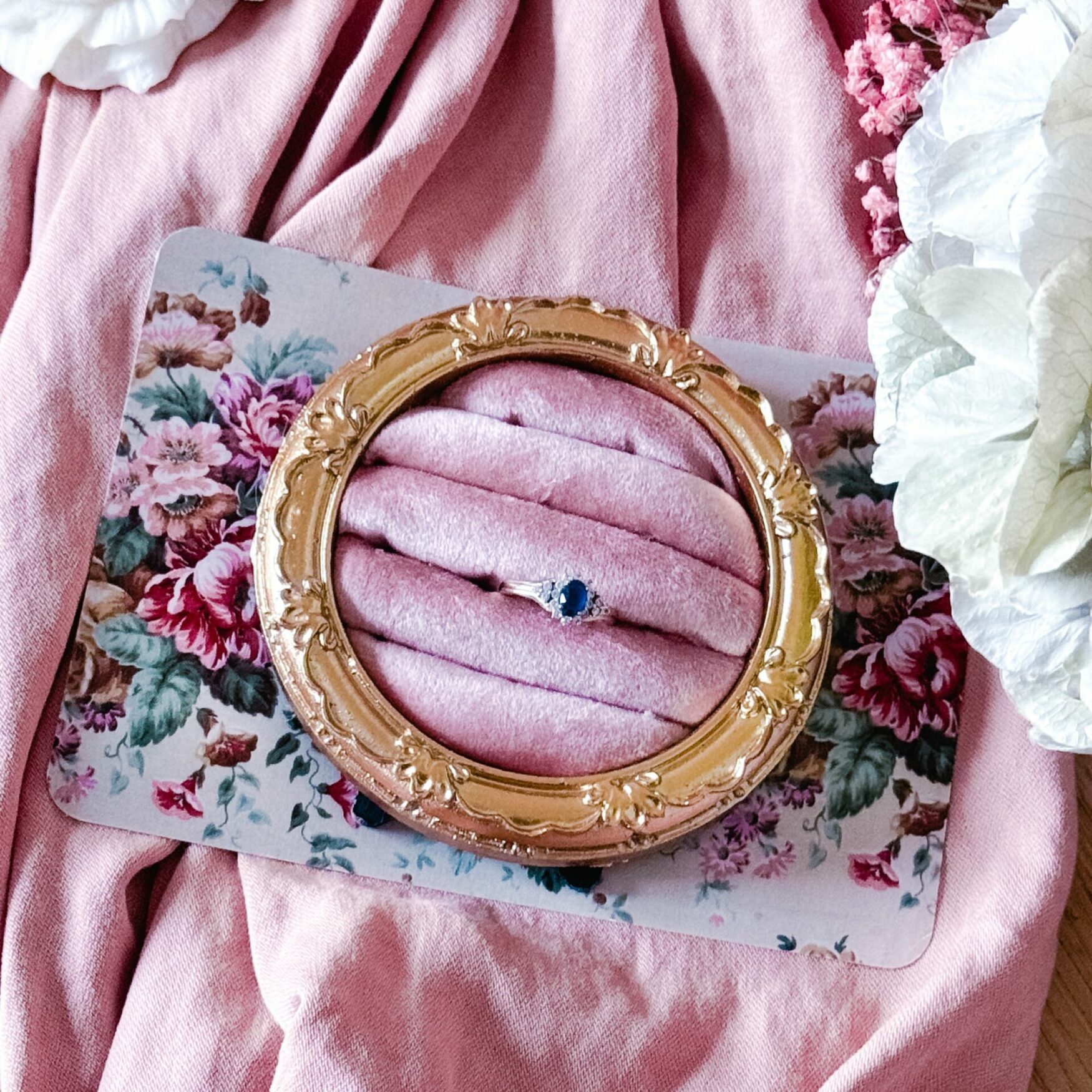 Bague pierre bleue