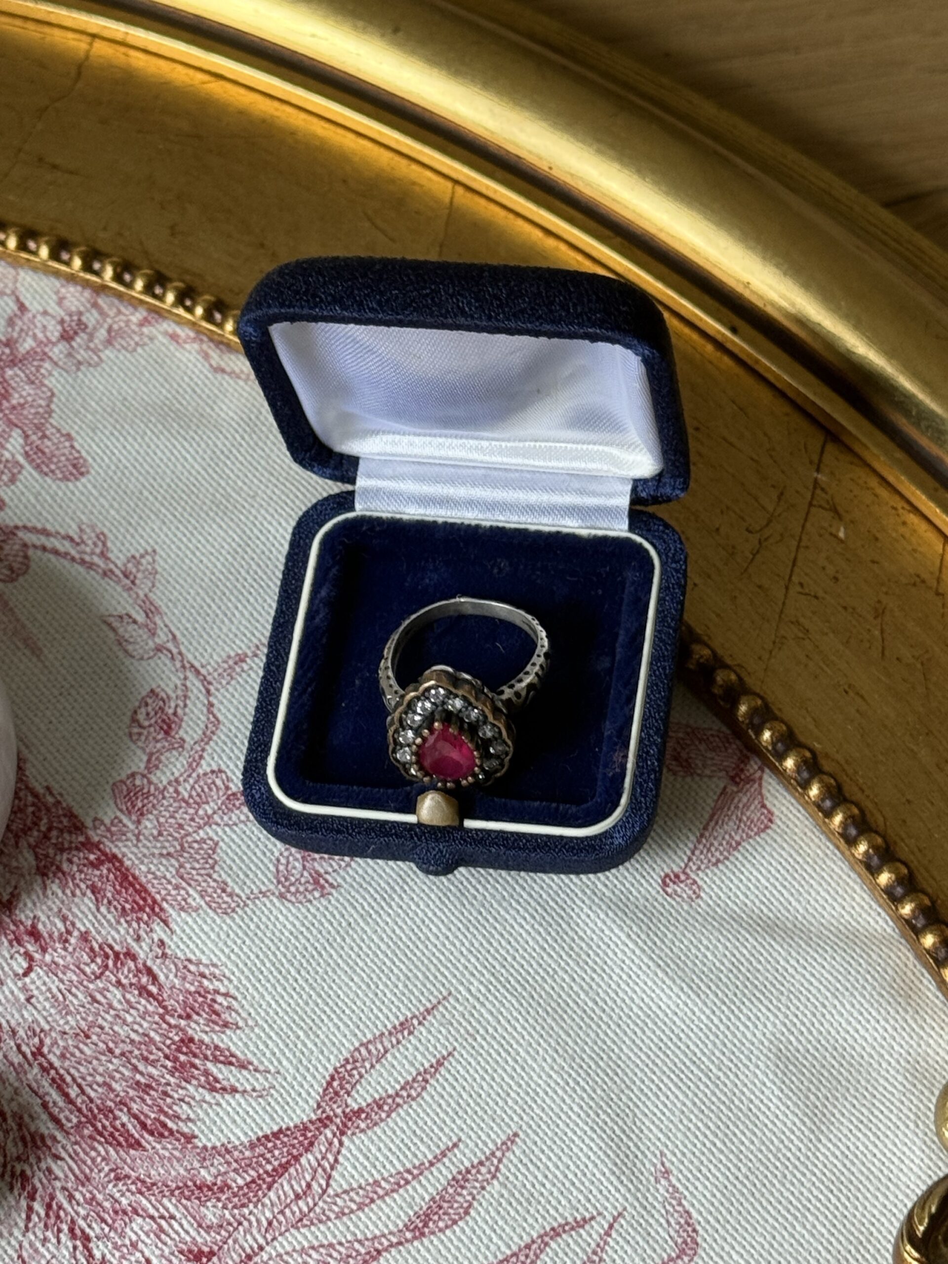 Bague argent fuchsia – Image 2