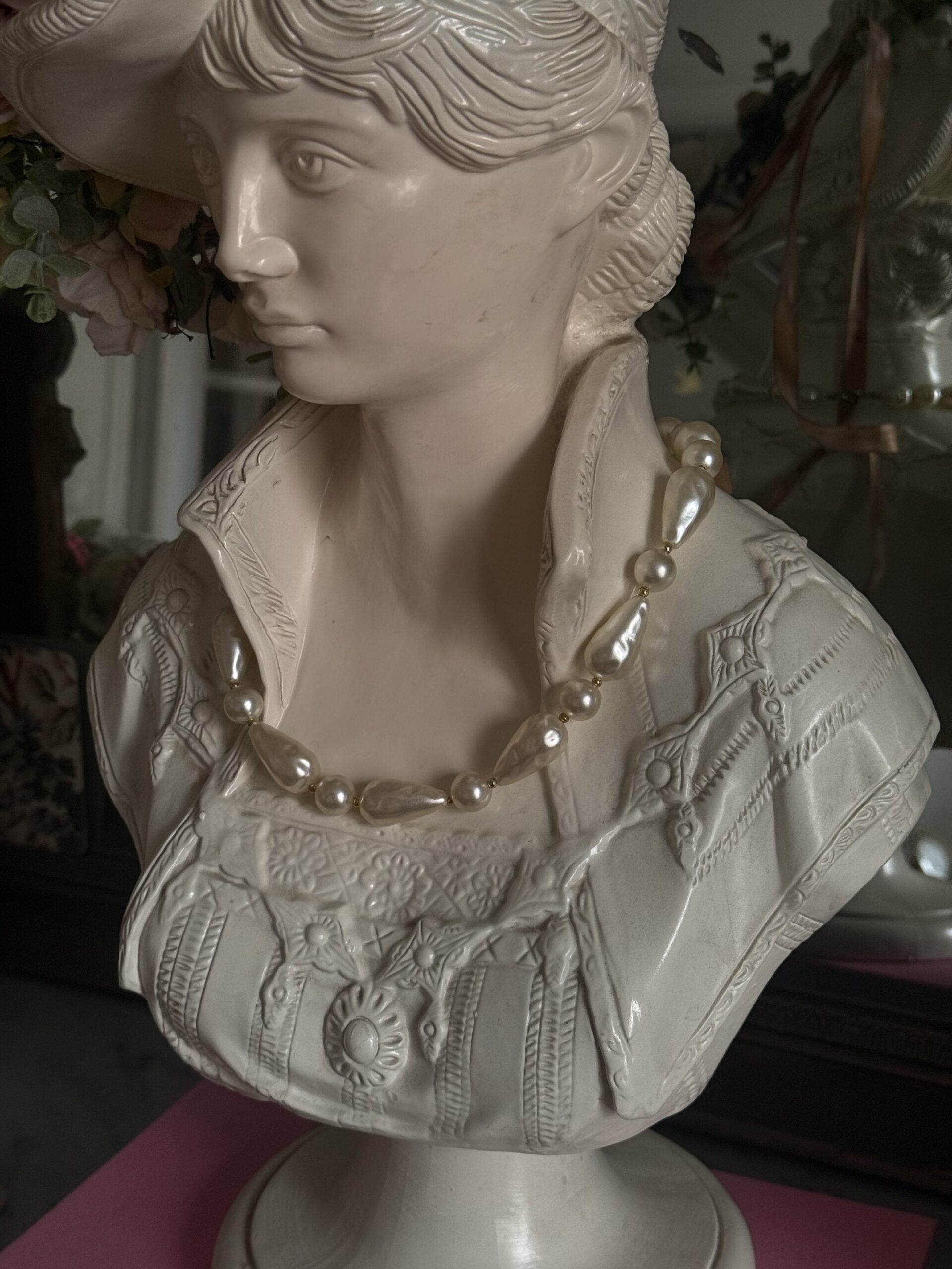 Collier perles blanches – Image 4