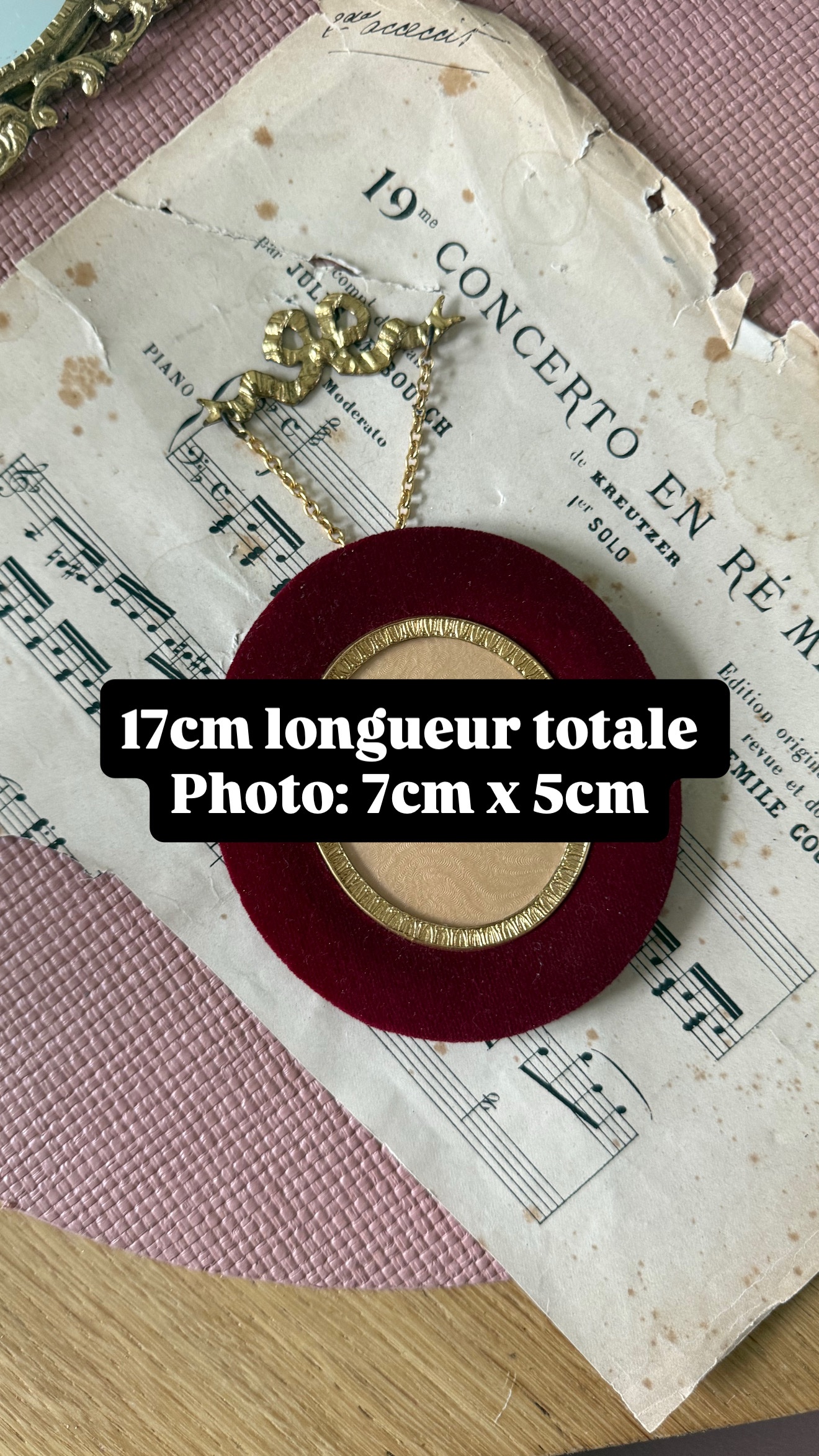 Cadre velours noeud – Image 3