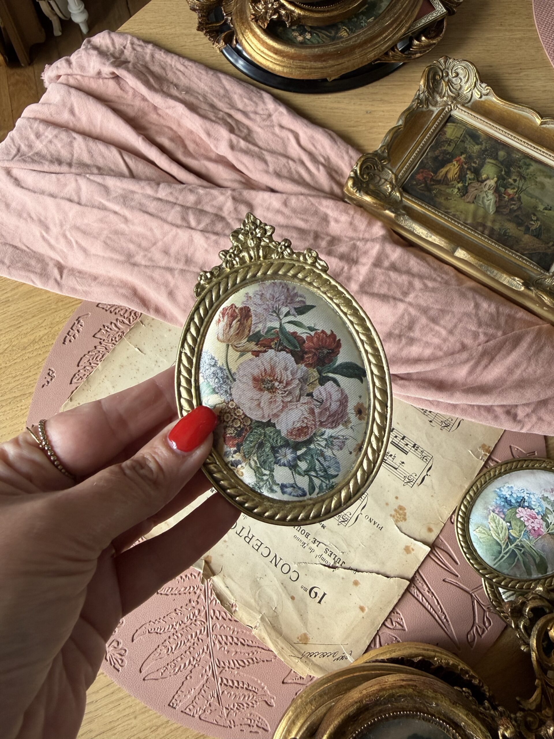 Peinture sur soie pivoine – Image 2