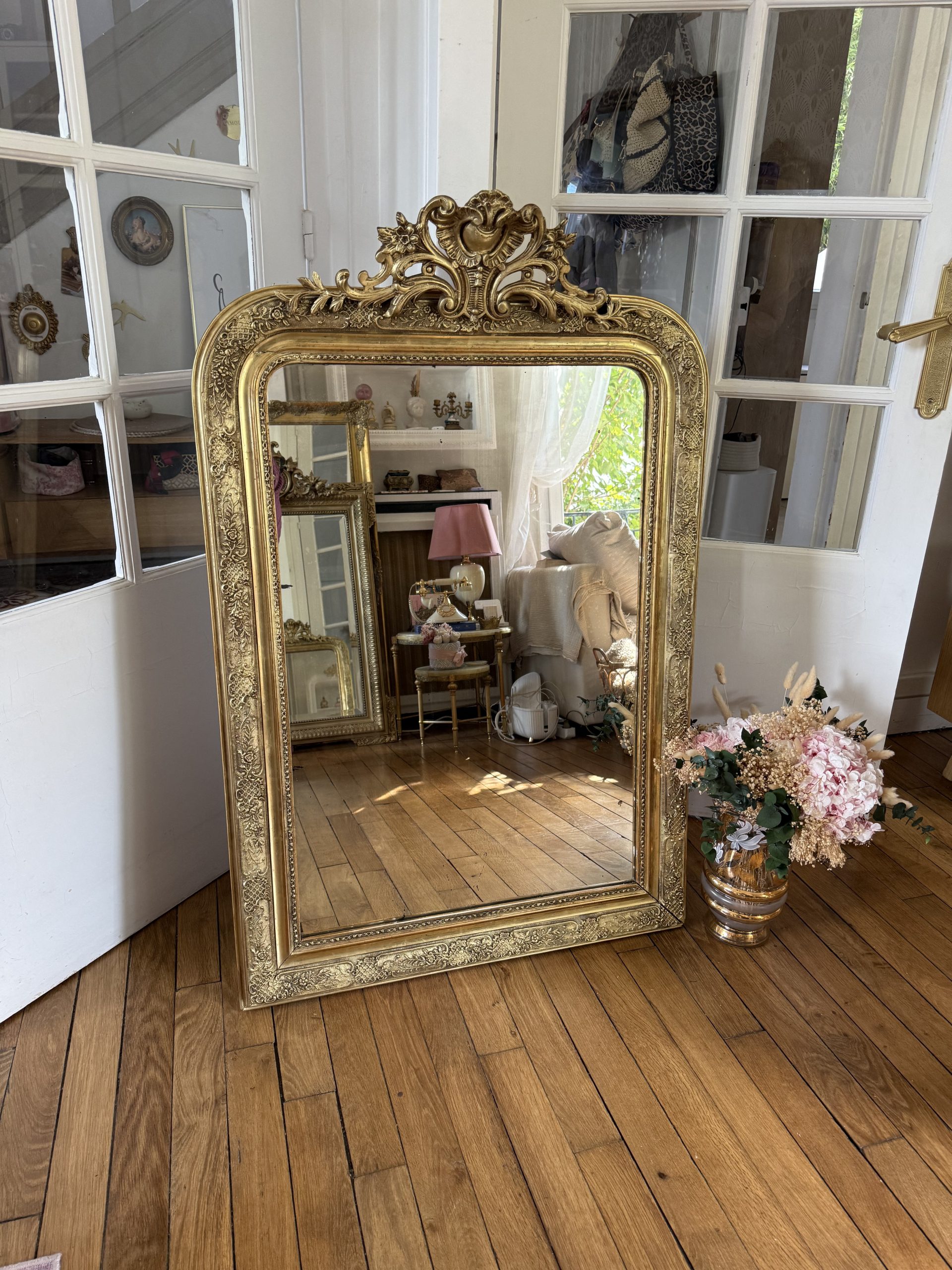 Miroir fronton Louis Philippe – Image 9