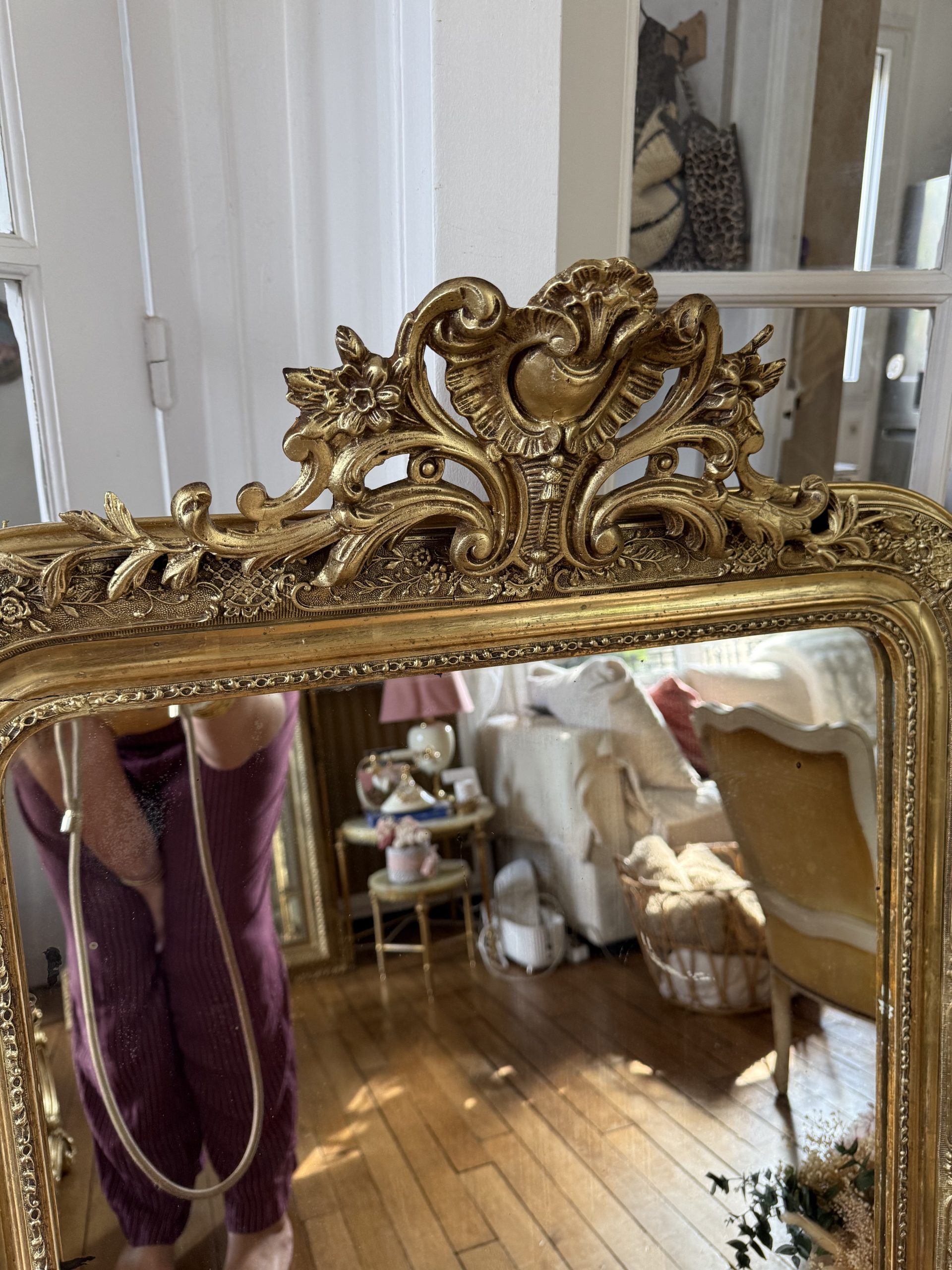 Miroir fronton Louis Philippe – Image 10
