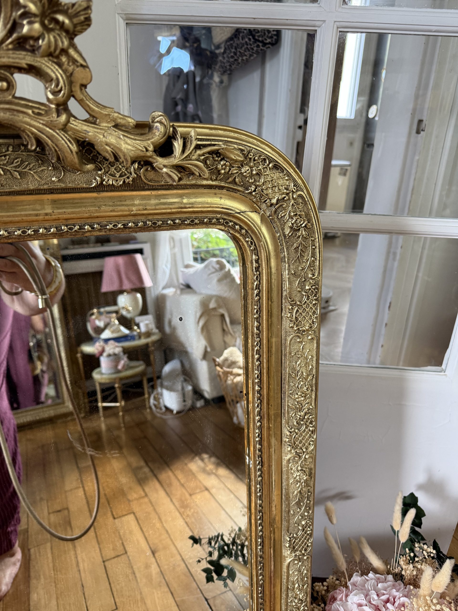 Miroir fronton Louis Philippe – Image 12
