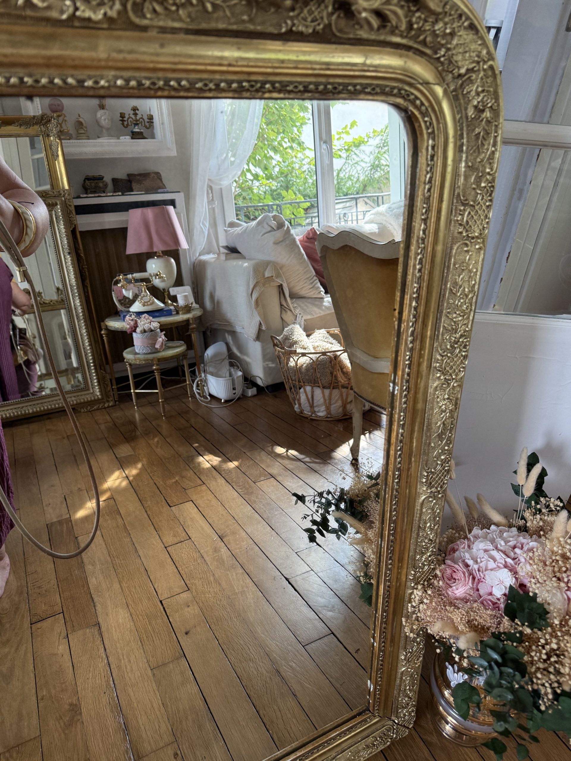 Miroir fronton Louis Philippe – Image 6