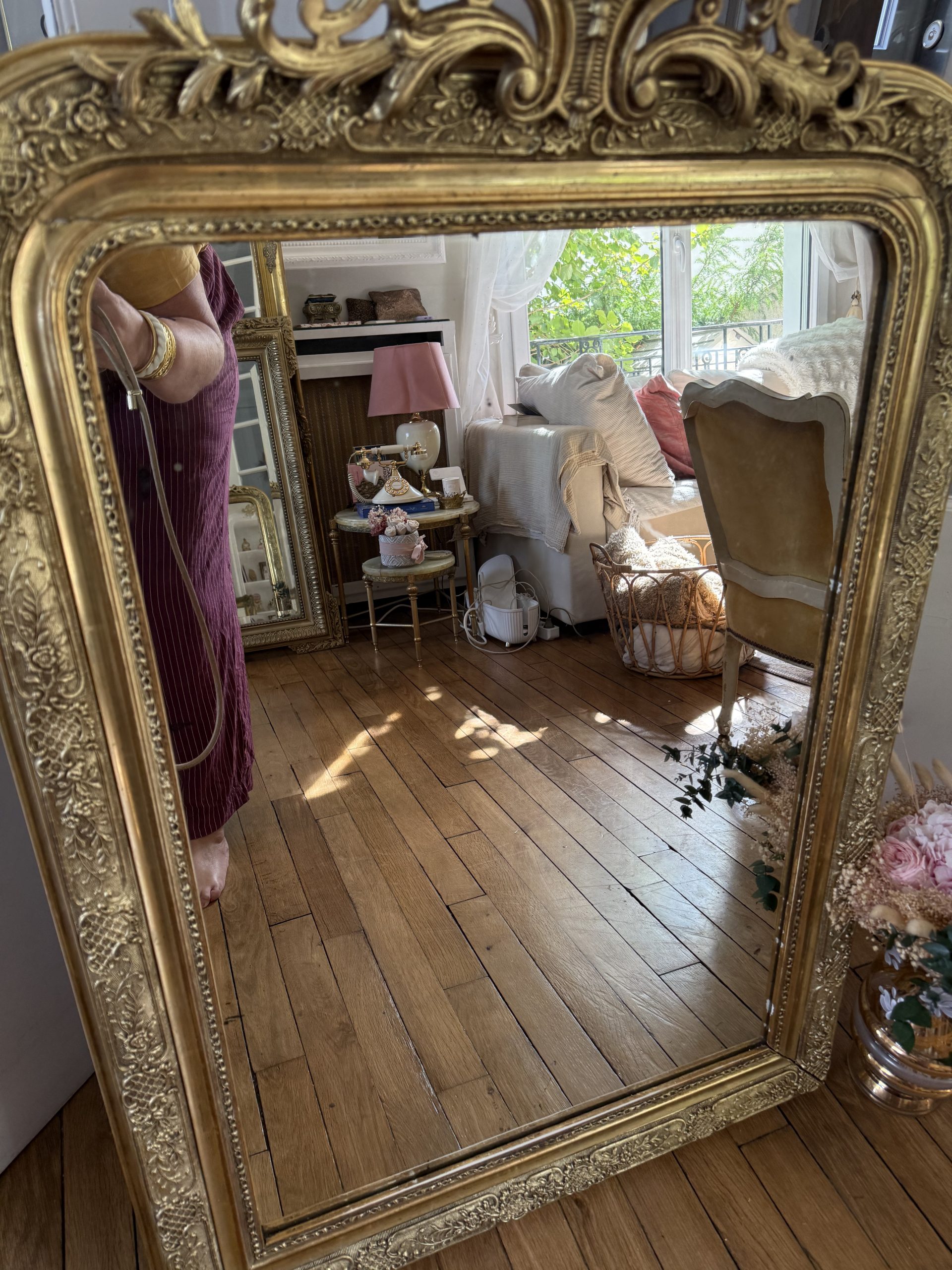 Miroir fronton Louis Philippe – Image 7