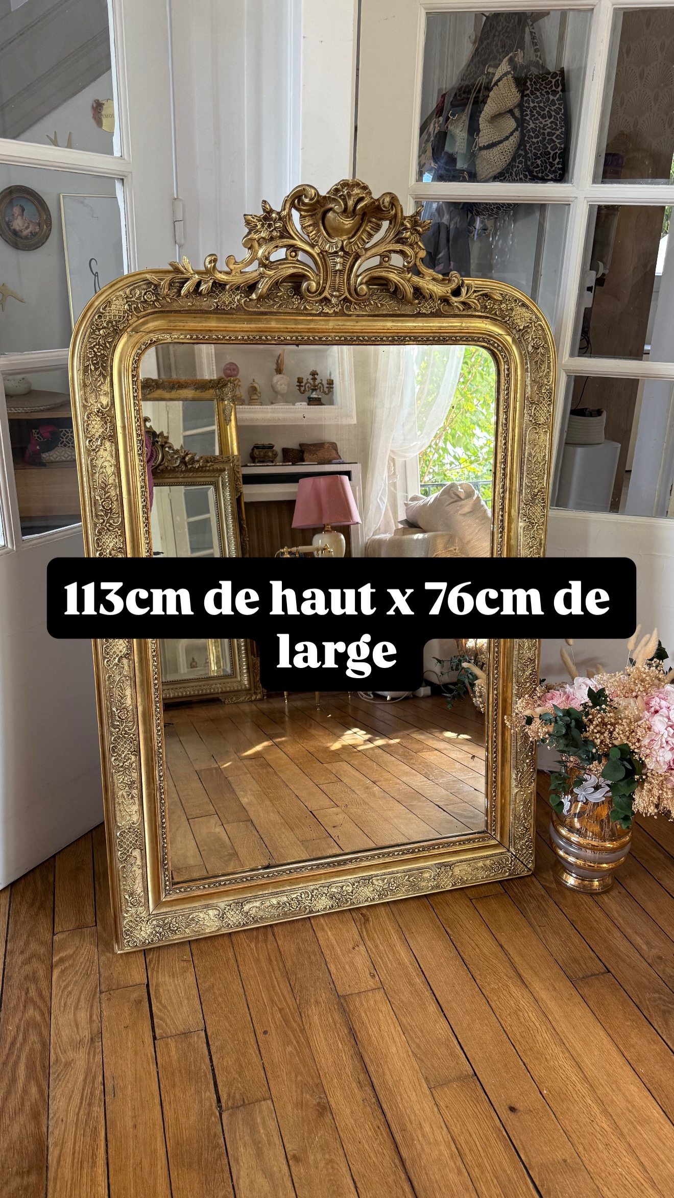 Miroir fronton Louis Philippe – Image 2