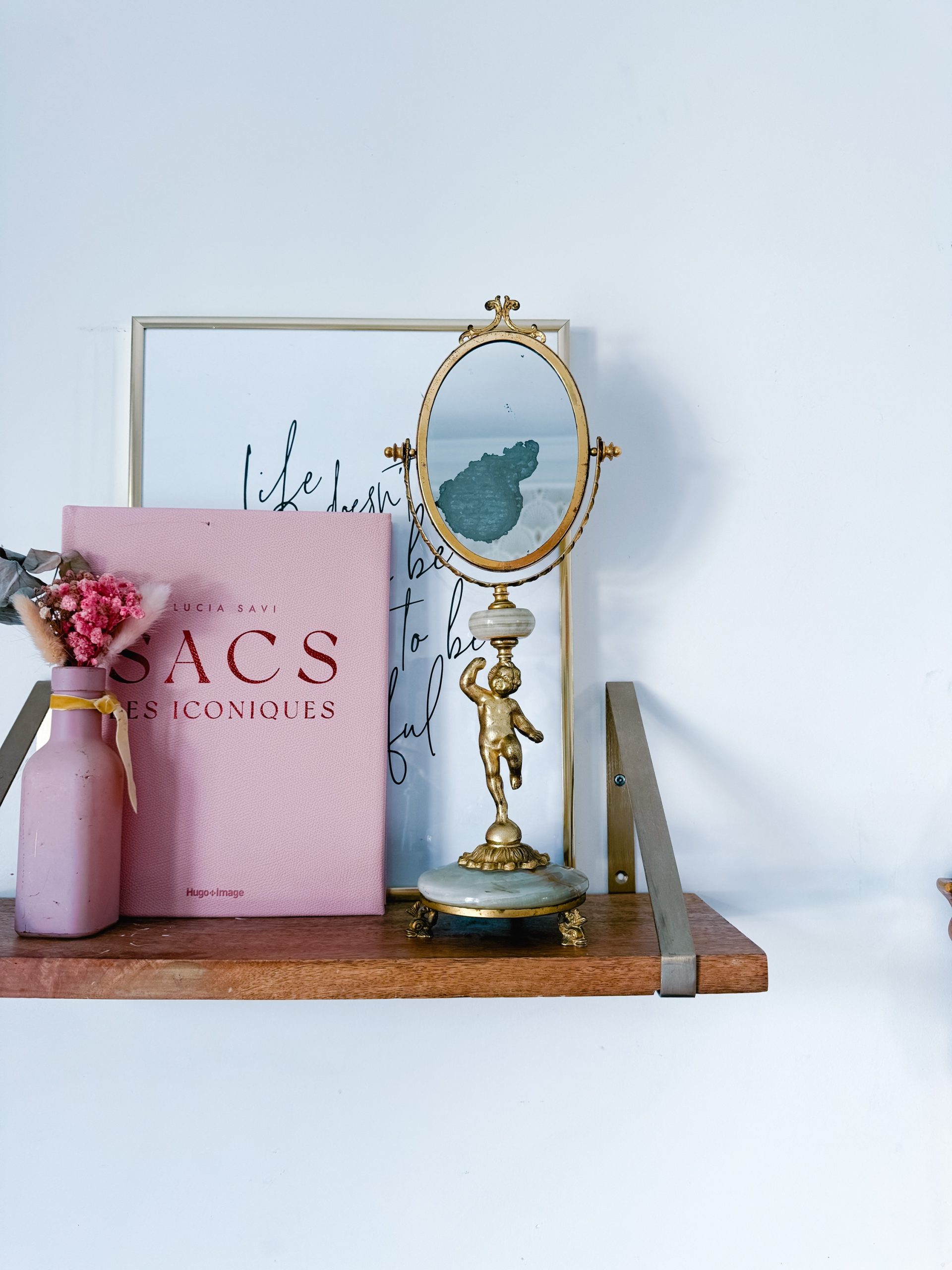 Miroir sur pied onyx