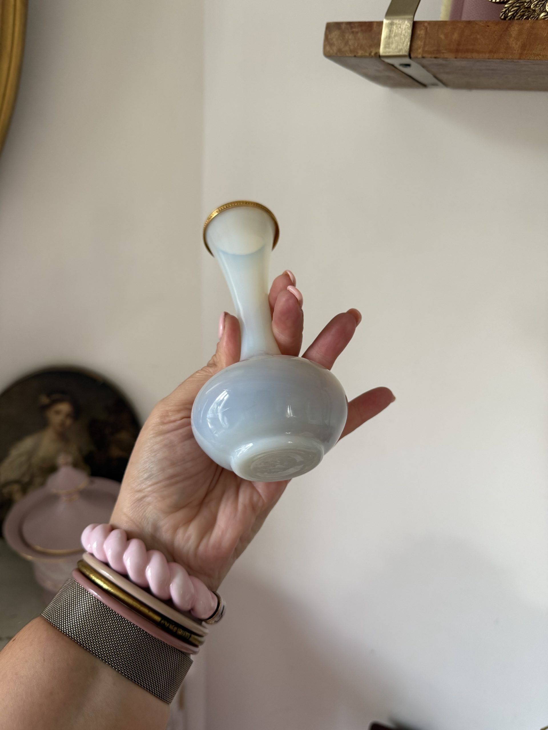 Vase opaline bleuté – Image 2