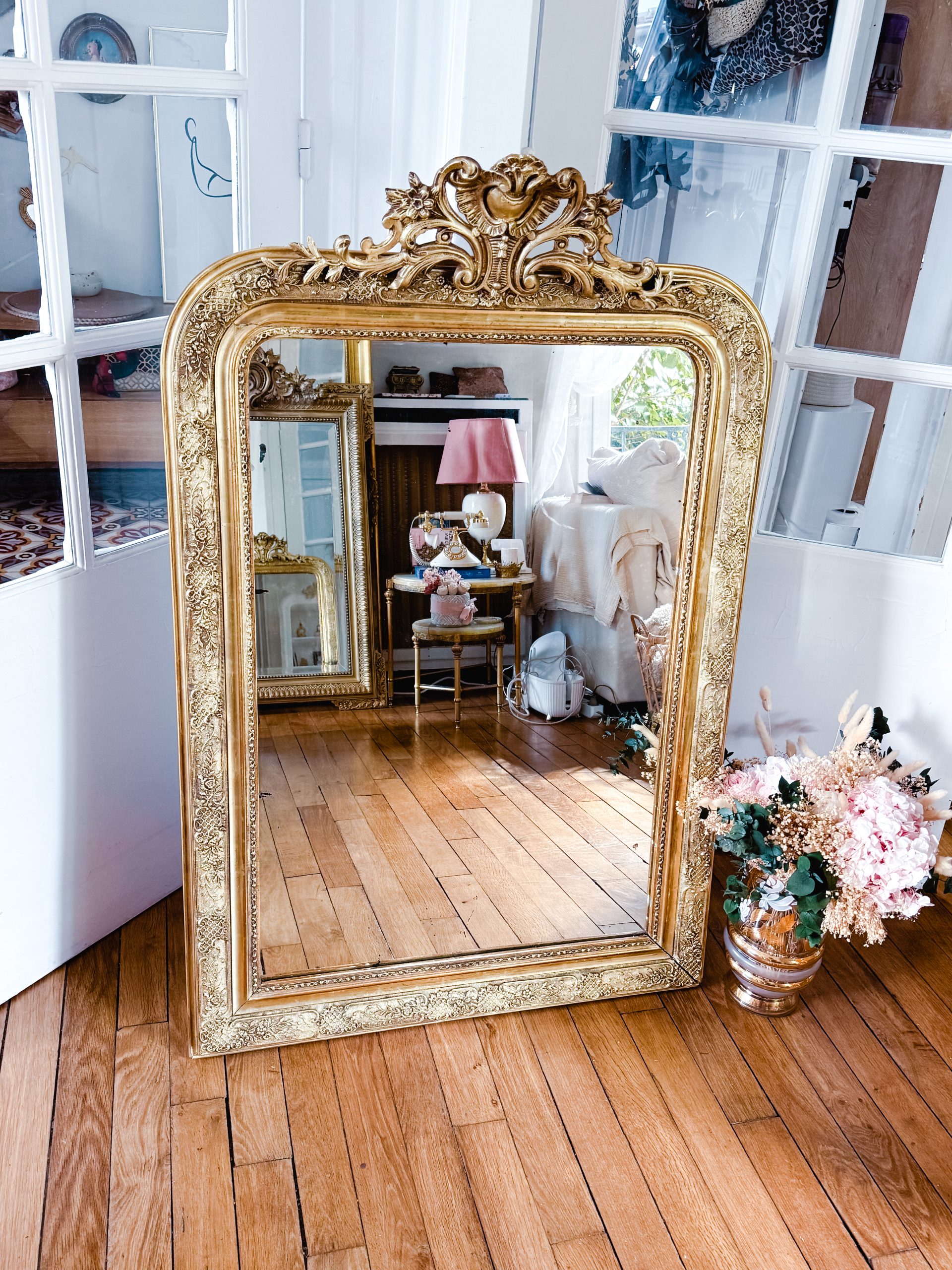 miroir ancien cheminée 19eme siecle