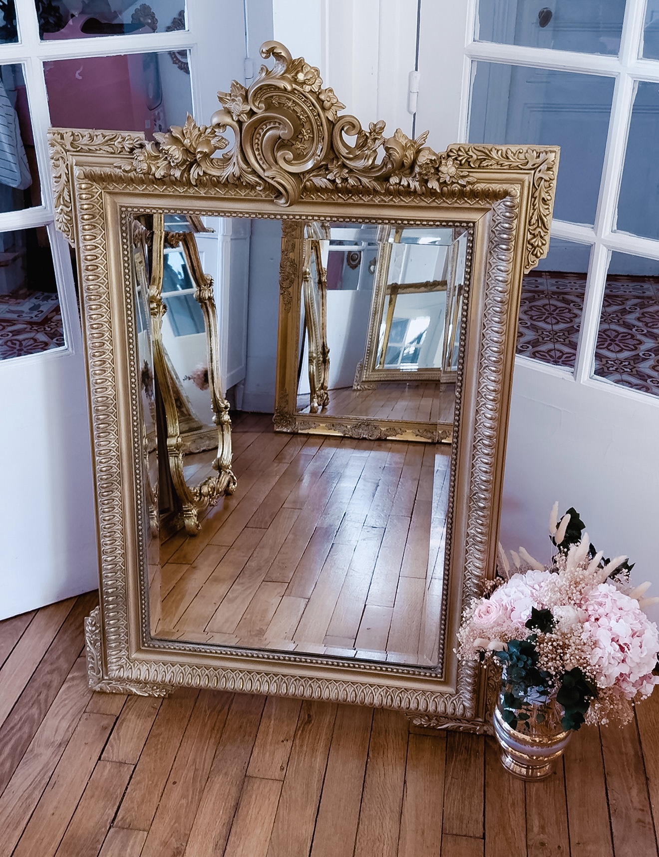 Miroir rocaille ancien