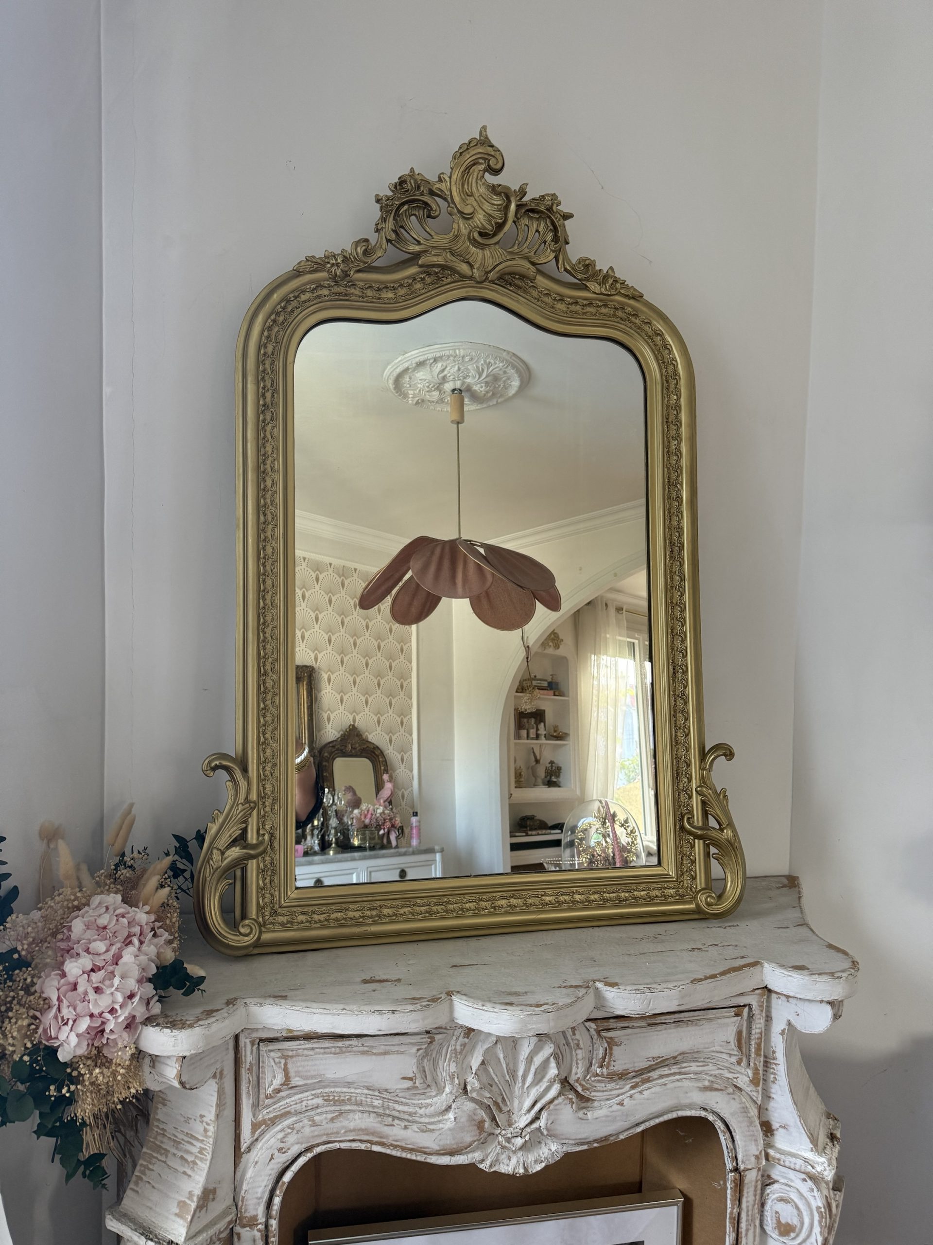 Miroir rocaille 19eme Joséphine – Image 3